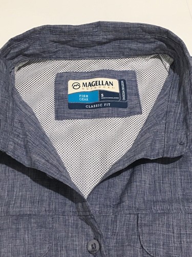 Magellan Outdoors Fish Gear Women’s Shirt Classic Fit Size Small Blue - Bild 3 von 5