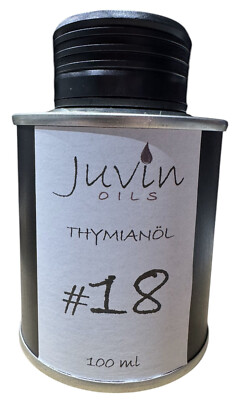 [120,00 /L] #18 JUVIN Thymianöl 100ml aus Thymiansamen gepresst