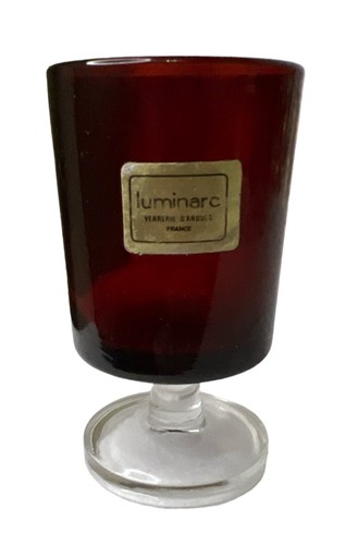 Luminarc Verrerie D'Arques Ruby Red 2 ¾” Cordial Wine Glass France READ DESCRIPT - 第 1/4 張圖片