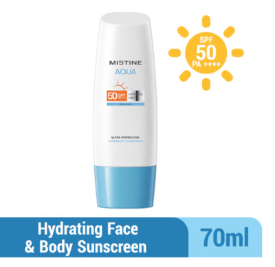 MISTINE Aqua Base Ultra Protection Hydrating Face & Body Sunscreen SPF50 PA++++