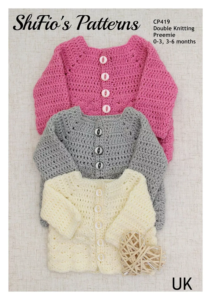 Prem baby crochet cardigan pattern cheap