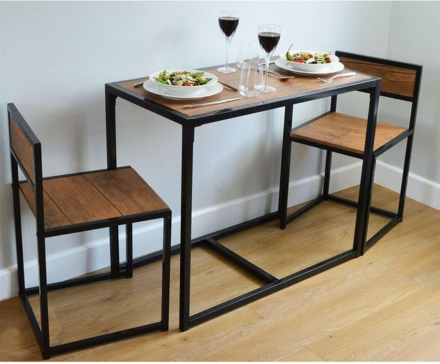 Small Breakfast Table Chair Set 2 Kitchen Dining Nook Space Saver