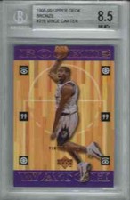 1998-99 UD Rookie Watch UD BRONZE Vince Carter RC Rookie JERSEY #15/100 BGS 8.5