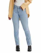 NWT Levi's Women Shaping Straight Mid-Rise Hypersoft Blue Jean Size 30 70 4D090