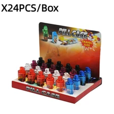 24 Boxed Assorted Glass Storage Bottles | Outdoor Travel Portable Dispenser,36mm