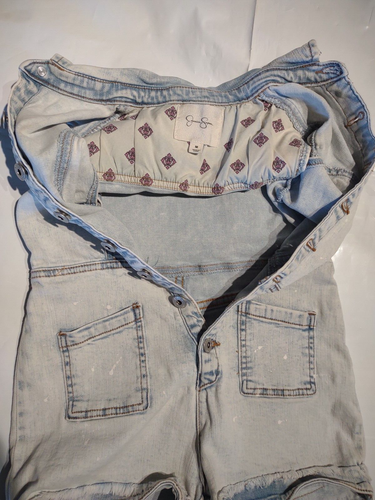 Jessica Simpson Girl's Size M Light denim sleeveless romper shorts Button Up - Picture 5 of 5