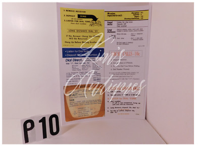 1 Sheet of 6 Diff. Repro. Center Info Card Inserts for W/E or A/E Payphones -P10