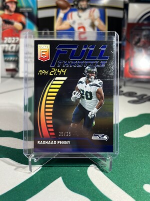 2023 Donruss Elite Rashaad Penny #FT-RP Full Throttle Blue /25    READ!