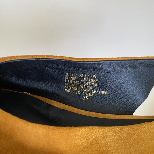 GORMAN ~ Mustard SUEDE Leather SLIP ON Slingback SHOES Size 38 ~ Gently Worn - Picture 13 of 15