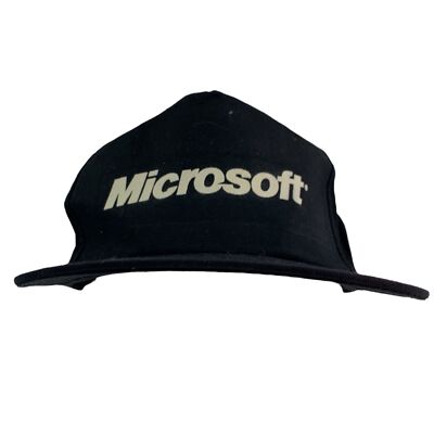 Vintage Microsoft Black White Promo USA Printed Men