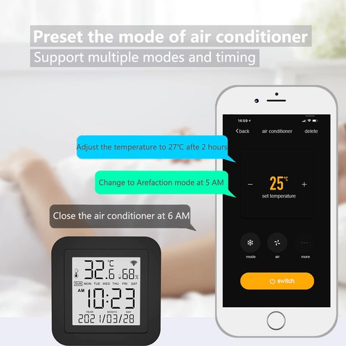Smart WiFi Universal IR Remote with Temperature Humidity Sensor for AC TV Alexa - Picture 11 of 20