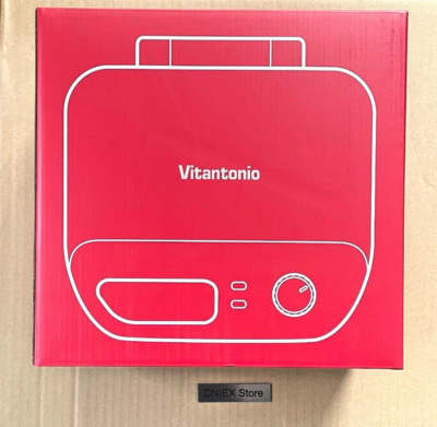 Vitantonio VWH-50-R Waffle & Hot Sandwich Baker 2-Pot Red AC 100V