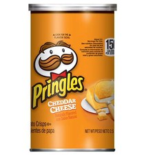 Pringles Potato Crisps Chips Cheddar Cheese 2.5oz 12 Count