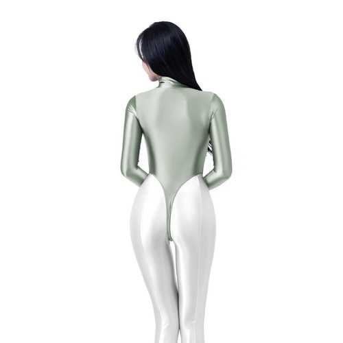 AMORESY Mujer Manga Larga Tanga Cremallera Traje de Baño T-back Leotardo Playa Body - Imagen 56 de 58