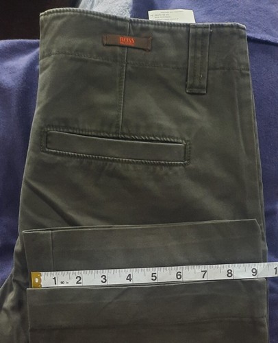 Chinos Hugo Boss Gris Pierna Ancha W32 L32 - Perfecto Estado - Imagen 16 de 16