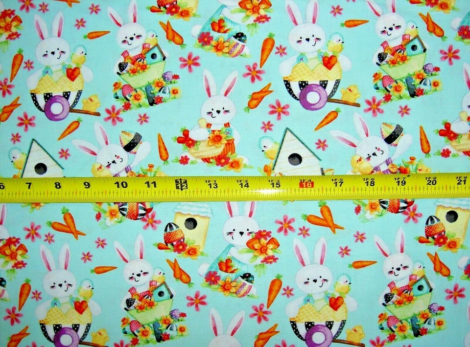 复活节趣味兔子压花多层水 2575/76 耐用棉织物 38 英寸螺栓端 — 第 2/2 张图片