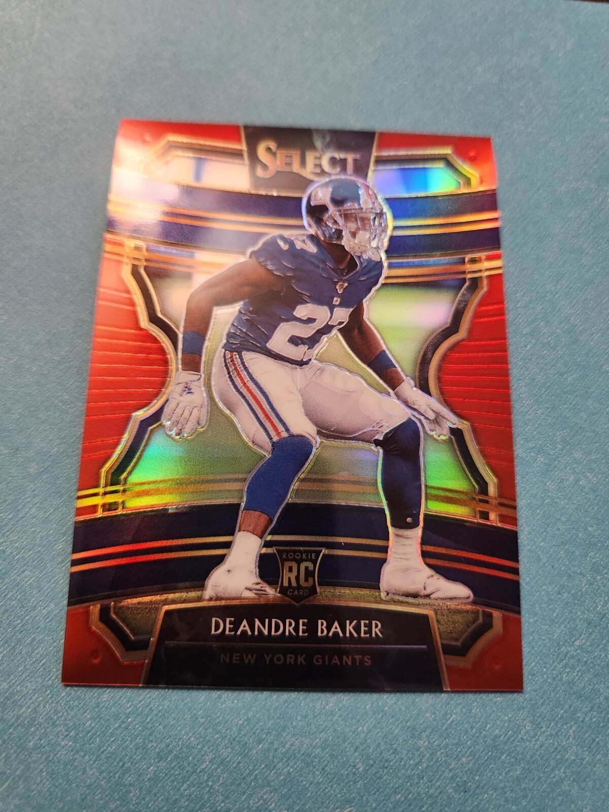DEANDRE BAKER 2019 PANINI SELECT #9 RED CONCOURSE  RC 65/99 GIANTS