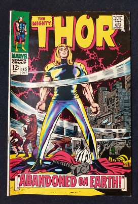 Thor #145, Abandoned On Earth!, Jack Kirby 1967, Very Fine