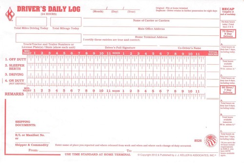 JJ Keller 8526 701L Duplicate Copy Driver's Daily Log Book Carbonless - Picture 3 of 4
