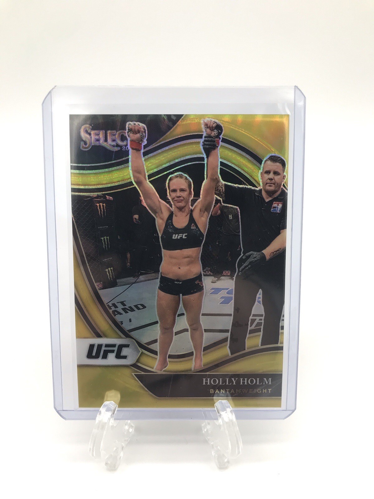 Holly Holm 2021 panini select prizm octagonside gold 5/10
