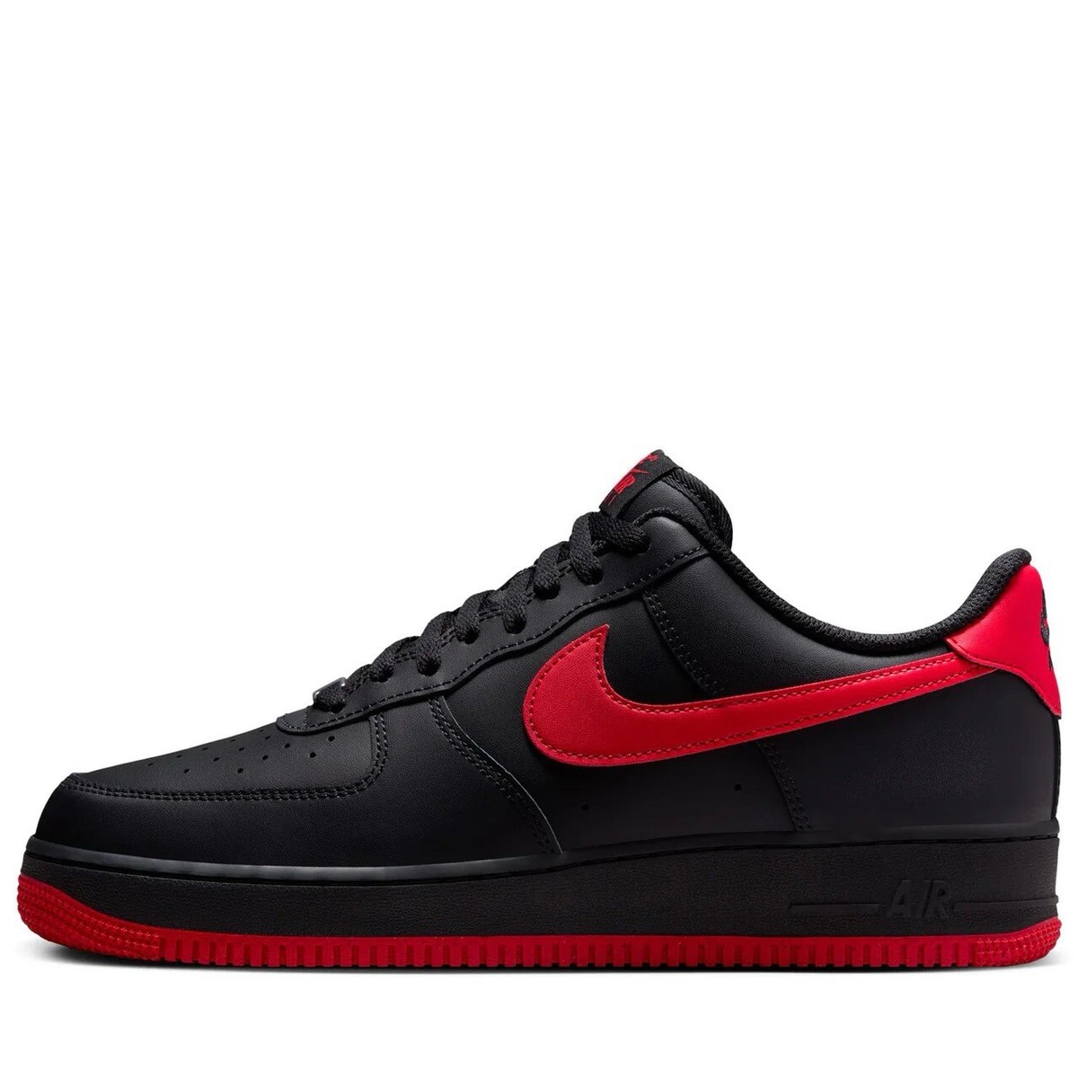 NIKE NIKE AIR FORCE 1 '07 BLACK/UNIVERSITY RED SIZE 12 -FJ4146-002