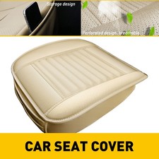 1x Beige Front Car Leather Seat Cover Full Surround For Auto Interior Universal 1x Beige Front Car Leather Seat Cover Full Surround For Auto Interior Universal