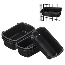 Cage Cups 4.7x2.8x1.4 Inch Parakeet Feeder Bird Cage Black 6Pcs