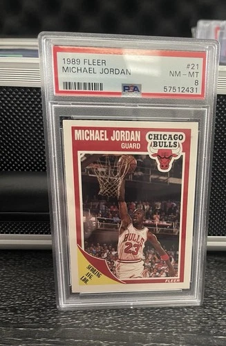 Fleer 1989-90 Michael Jordan #21 PSA 8 Chicago Bulls Basketball Card