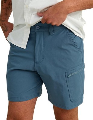 HUK Men's Next Level 7'' Fishing Shorts - Stormy Blue, Quick-Drying Fabric