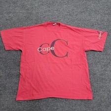 Cal Cru T-Shirt Mens Size XL Red Cape Cod Graphic Short Sleeve Cotton USA Made