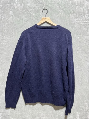 Suéter McNeal Tanguy Azul Marino 100% Lana de Cordero Tejido Pullover Para Hombre Talla Grande - Imagen 2 de 8