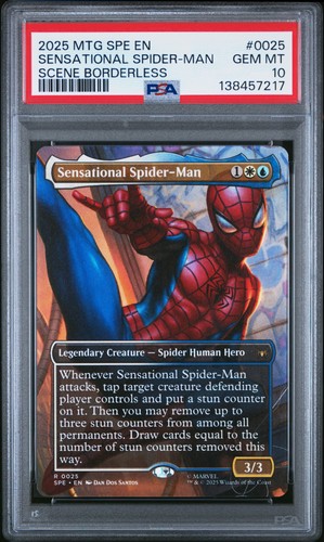 2025 MTG MARVEL'S SPIDER-MAN ETERNAL #0025 SENSATIONAL SPIDER-MAN PSA 10