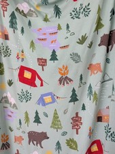 Little Sleepies Happy Camper Fitted Crib Sheet EUC