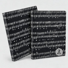Music Folder,40 Pocket PP Sheet Music Holder for A4 Documents Black 2Pack