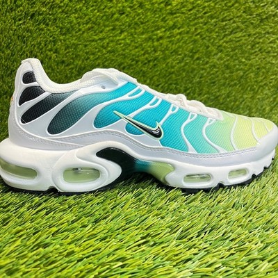 Nike Air Max Plus Womens Size 8.5 White Blue Athletic Running Shoes Sneakers