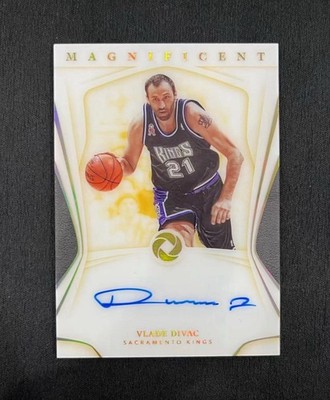Vlade Divac Panini Opulence - Magnificent Autographs 2019-20 /5 Auto On Card
