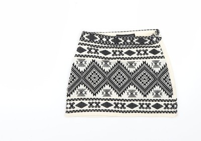 Topshop Damen Mehrfarbig Geometrisches Muster Minirock Größe 6
