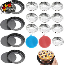 Mini Tartelette Förmchen Set mit 16 Stück, Quiche, Pizzaformen, Spültücher