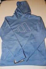 Adidas D4T Pullover Logo Hoodie Jacket W/ Front Pocket Youth L Light Blue NWT