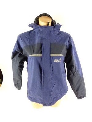 Jack Wolfskin Family Kinder Jacke 152 Winterjacke gefüttert Kapuze Blau (18199)