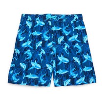 Medium 8 Boys Swim Trunk Sharks Blue 4934