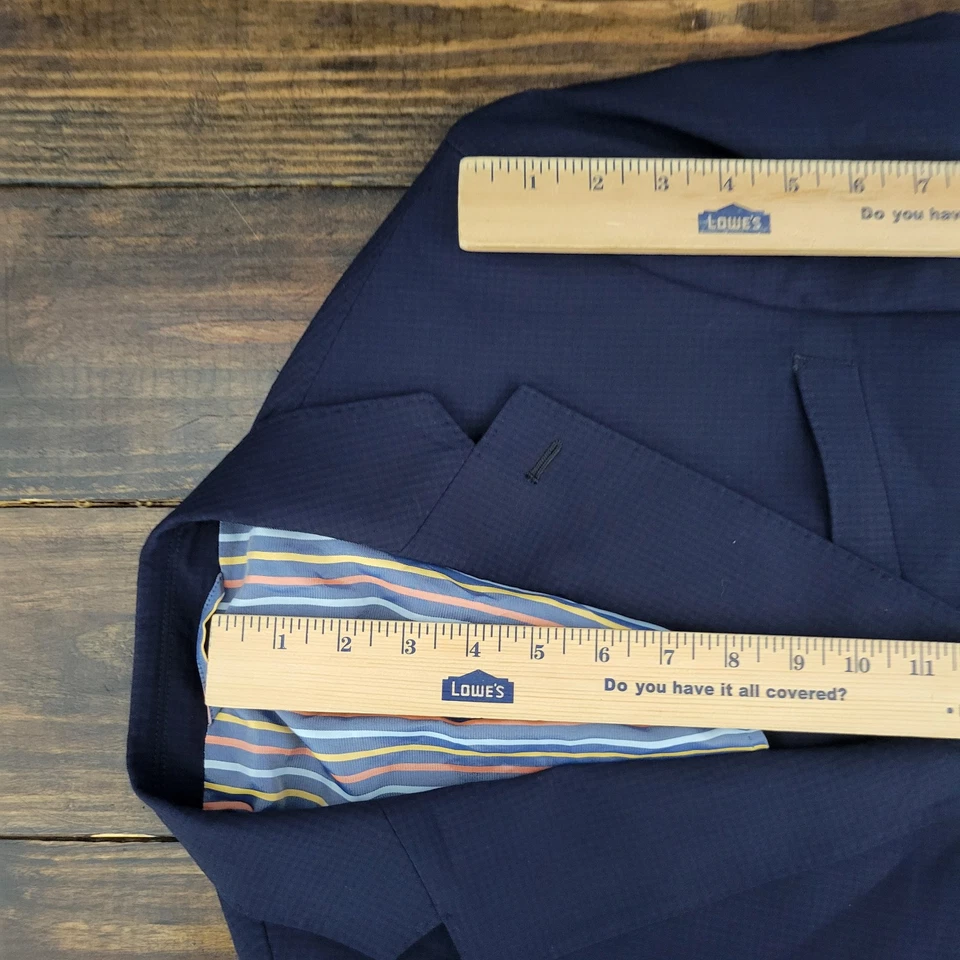 Casaco esportivo masculino IBIZA blazer dois botões azul marinho cerca de 38S - Imagem 4 de 4