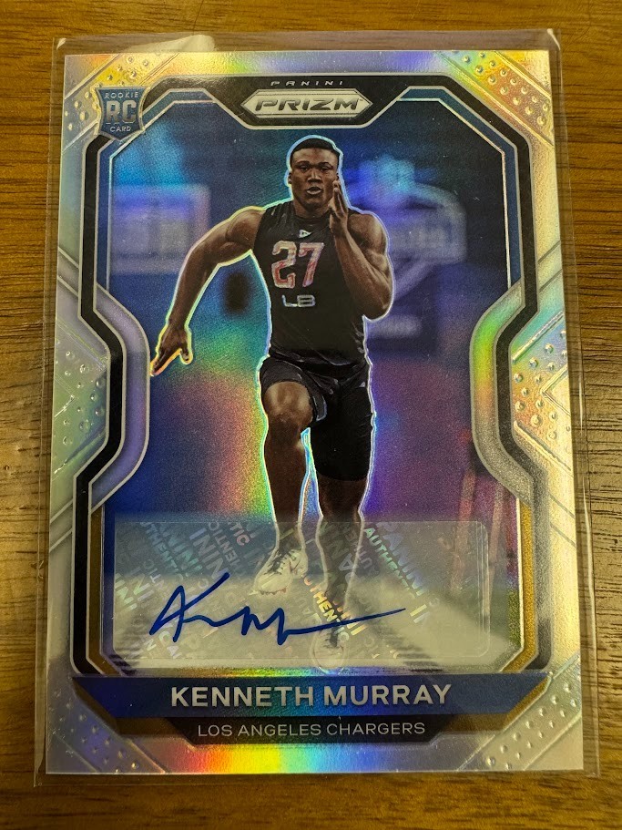 2020 Panini Prizm Silver Auto Kenneth Murray RC Rookie #327