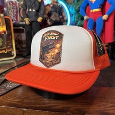 NEW w/ Tags Star Wars Flat Bill SnapBack Han Shot First Trucker Hat NEW W/ Tags