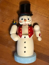 Vintage German Nutcracker E.M. Merck Old World 9” Christmas Snowman Missing Part