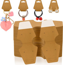 500 Pcs Necklace Display Cards Adhesive Jewelry Packaging Card Kraft Keychain Di
