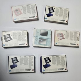 Nintendo DS Lite Console Box And Instructions LOT OF 7 BOX ONLY Black Blue Pink