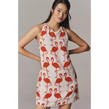 NWT Anthropologie Maeve Sleeveless Linen Blend Printed Shift Mini Dress $148 S