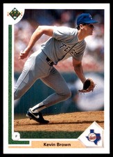 Kevin Brown 1991 Upper Deck #472d Rangers MLB READ FREE SHIPPING AutographDen