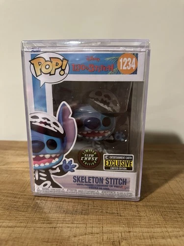 Funko Pop! Disney Skeleton Stitch #1234 EE Exclusive CHASE With Hard Case